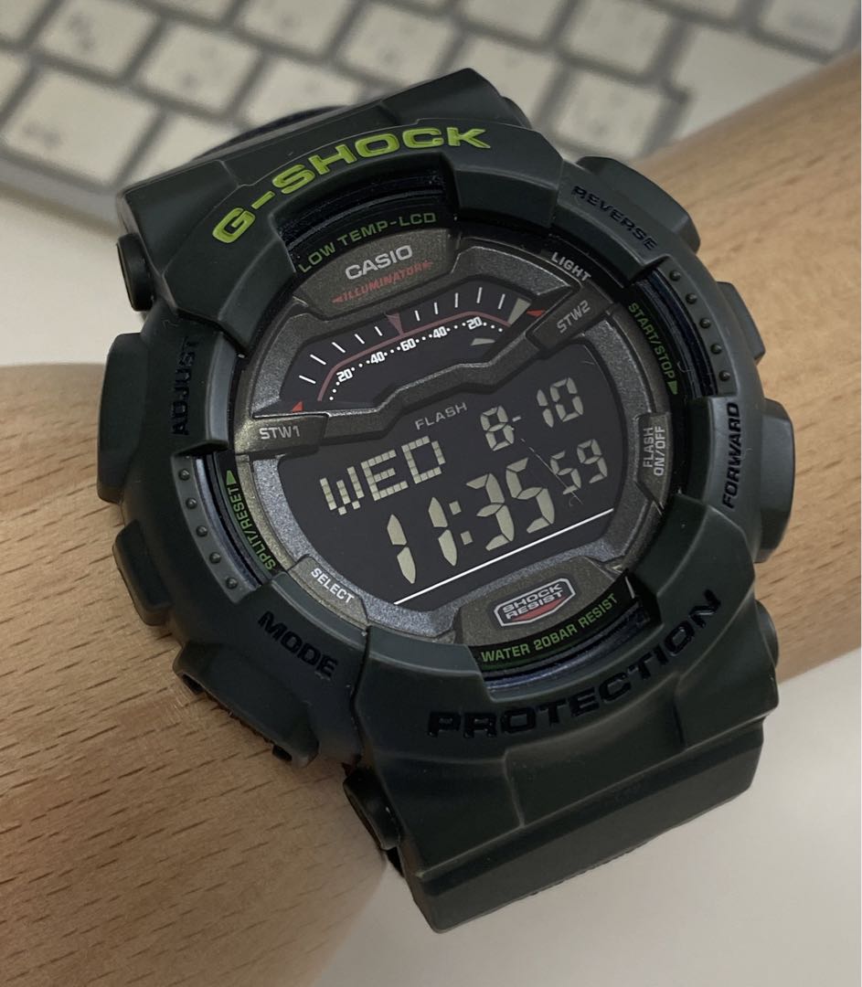 G-Shock G-LIDE GD-100 Digital Quartz Men ジーショック デカg ミリタリー アーミーグリーン