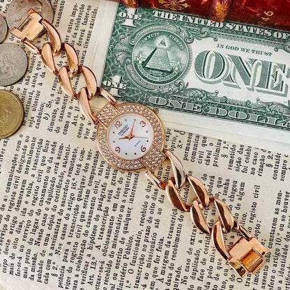 Gruen Analog Quartz Women 高級時計グリュエン Embassy By デイト Watch