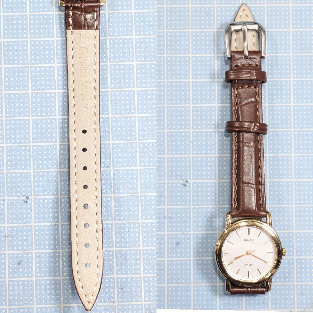 Seiko Spirit Analog Quartz Women Battery & Band Replaced Working Item