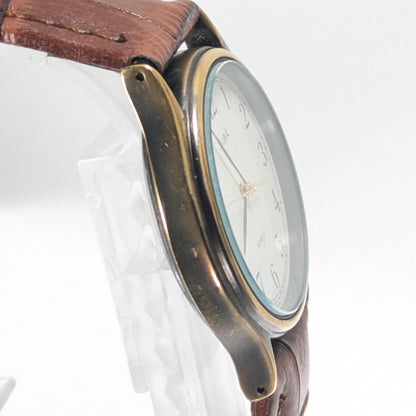 Seiko Alba Analog Quartz Men Battery & Band Replaced Working Item