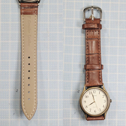 Seiko Alba Analog Quartz Men Battery & Band Replaced Working Item
