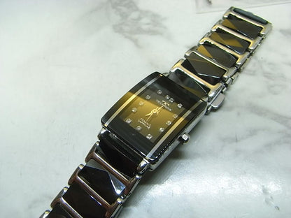 TECHNOS Analog Quartz Women Women Ceramic Diamond Index Watch Women'S