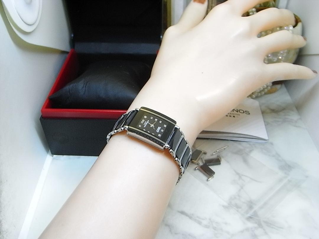 TECHNOS Analog Quartz Women Women Ceramic Diamond Index Watch Women'S