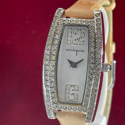 Unique Analog Quartz Women Watch Japanese Movement Battery Replaced Unused