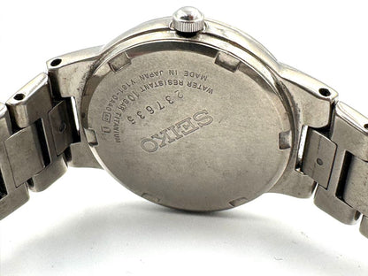 Seiko Selection V181-0AA0 Analog Quartz Women Solar Titanium Vintage Mother Of Pearl Junk Women'S Watch Japan