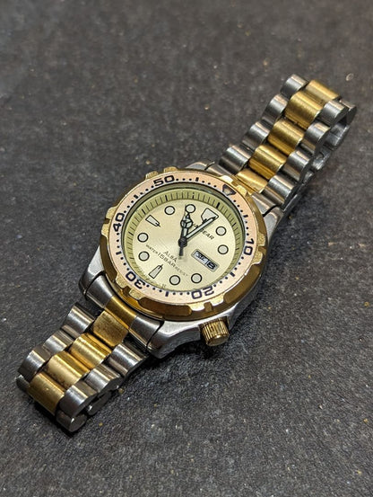 Seiko Alba Aqua Gear Analog Quartz Women Watch Diving Battery Replaced