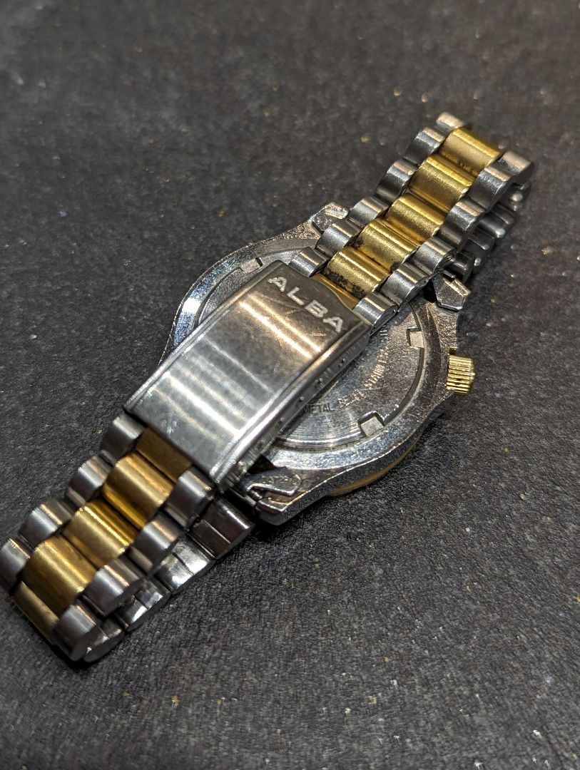 Seiko Alba Aqua Gear Analog Quartz Women Watch Diving Battery Replaced