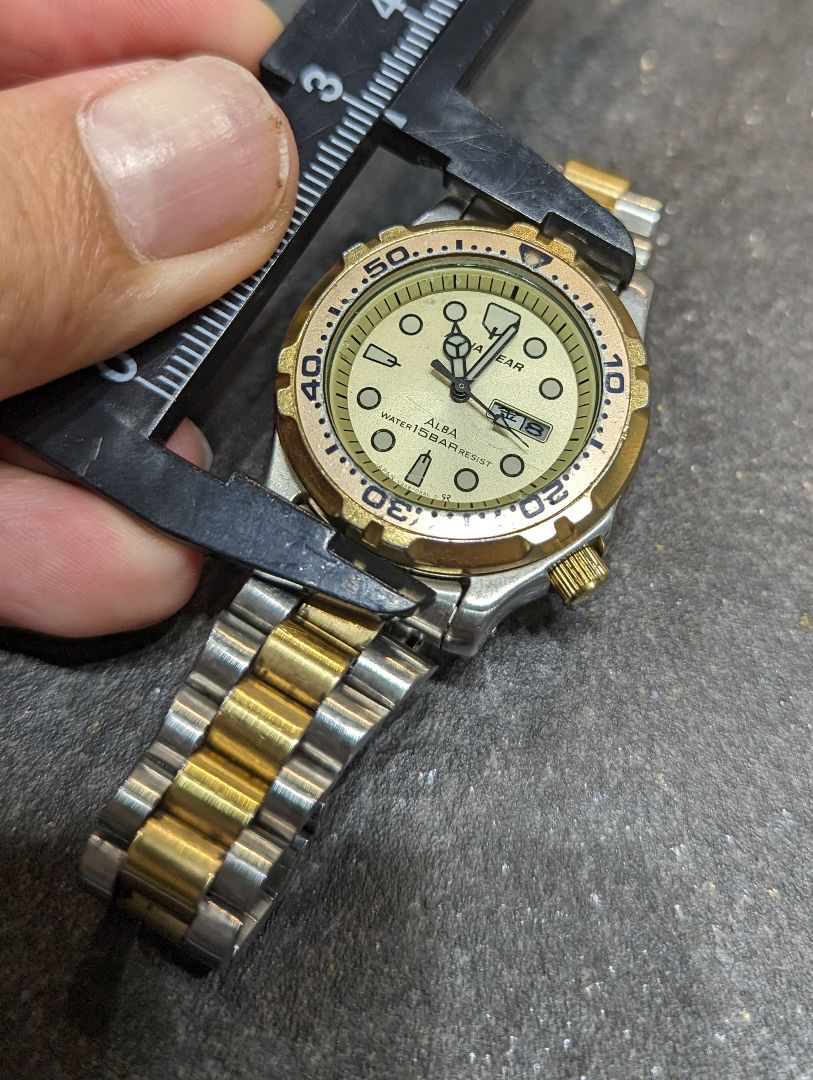 Seiko Alba Aqua Gear Analog Quartz Women Watch Diving Battery Replaced