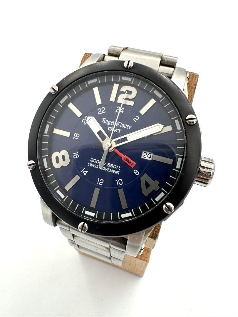 Angel Clover Analog Quartz Men Gmt Watch
