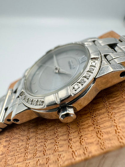 Citizen Eco-Drive E031-S032241 Analog Quartz (Solar Powered) Women Vtg. Crystal Bezel Gray Dial Ladies Watch Working