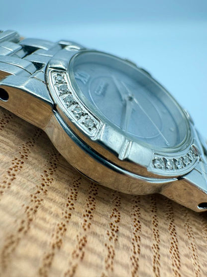 Citizen Eco-Drive E031-S032241 Analog Quartz (Solar Powered) Women Vtg. Crystal Bezel Gray Dial Ladies Watch Working