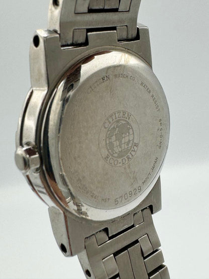 Citizen Eco-Drive E031-S032241 Analog Quartz (Solar Powered) Women Vtg. Crystal Bezel Gray Dial Ladies Watch Working