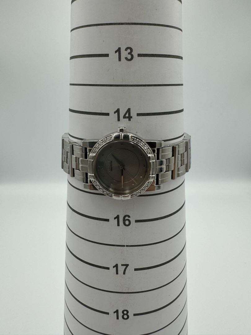 Citizen Eco-Drive E031-S032241 Analog Quartz (Solar Powered) Women Vtg. Crystal Bezel Gray Dial Ladies Watch Working