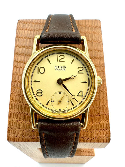 Citizen Vintage 2040-202414 TA Analog Quartz (Battery) Women Small Second Gold Plated Ladies Watch Head