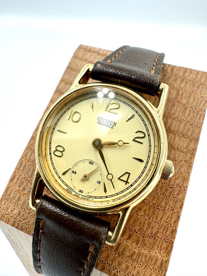 Citizen Vintage 2040-202414 TA Analog Quartz (Battery) Women Small Second Gold Plated Ladies Watch Head