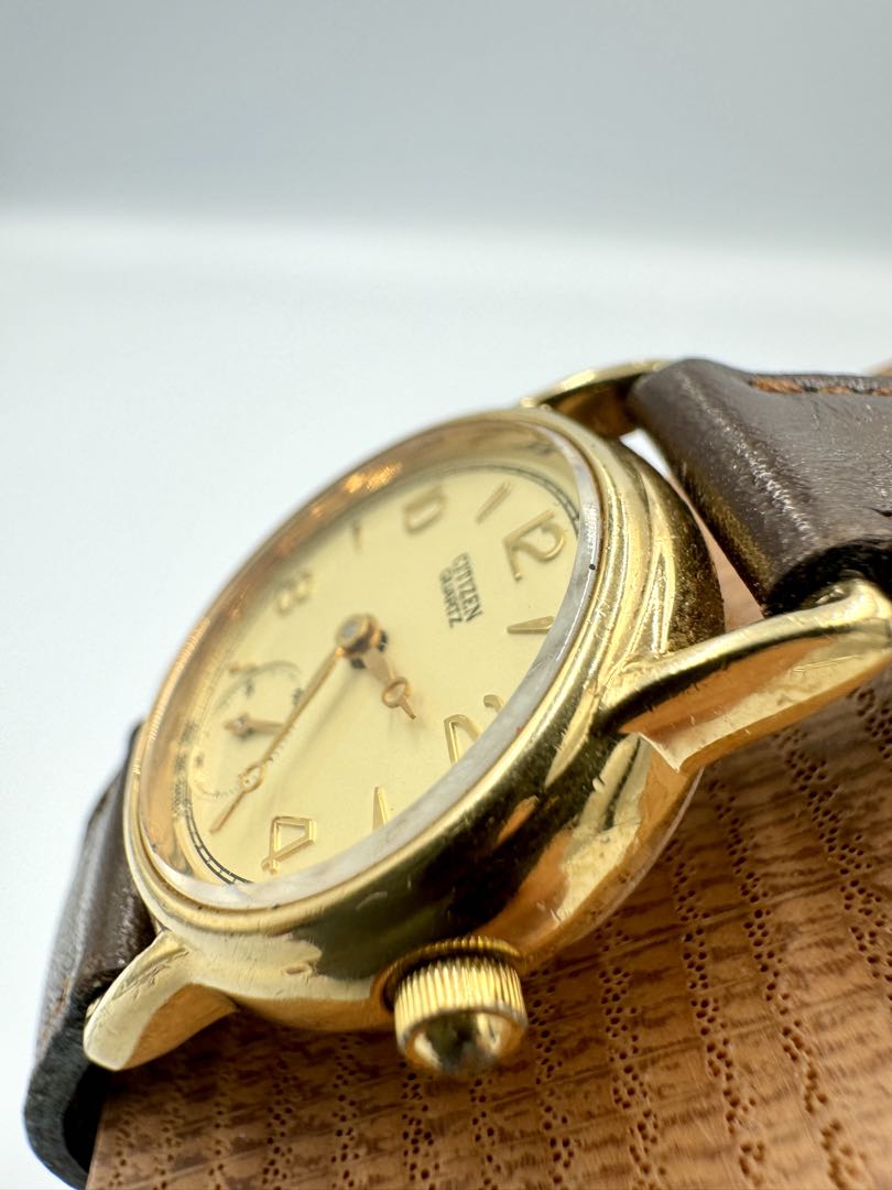 Citizen Vintage 2040-202414 TA Analog Quartz (Battery) Women Small Second Gold Plated Ladies Watch Head