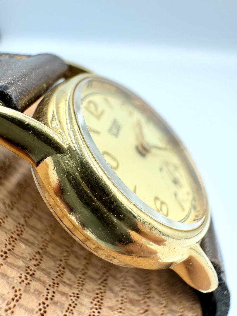 Citizen Vintage 2040-202414 TA Analog Quartz (Battery) Women Small Second Gold Plated Ladies Watch Head