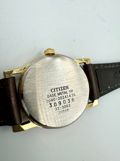 Citizen Vintage 2040-202414 TA Analog Quartz (Battery) Women Small Second Gold Plated Ladies Watch Head