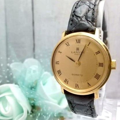 Lanvin Analog Quartz Women Working Item 希少 ランバン Watch ローマンインデックス