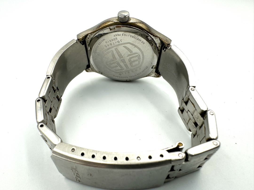 Fossil BIG TIC Analog Quartz Men Watch Y2K For Parts