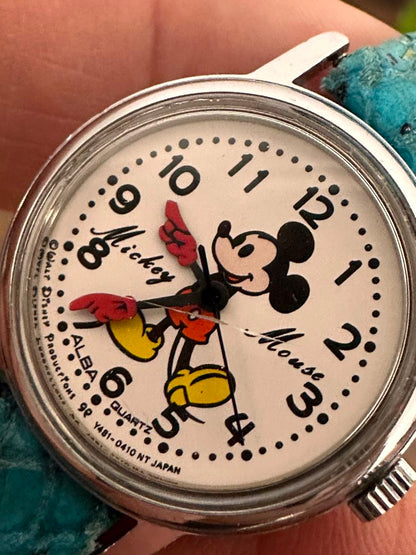 Seiko Alba Disney Analog Quartz Women Rare Retro Mickey Watch