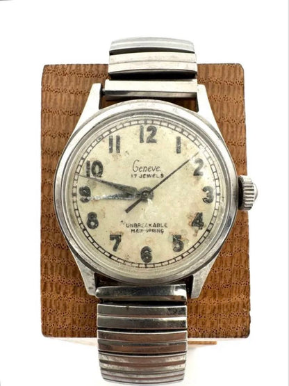 Geneve Analog Mechanical (Manual) Women 17 Jewels Manual Winding Watch For Parts