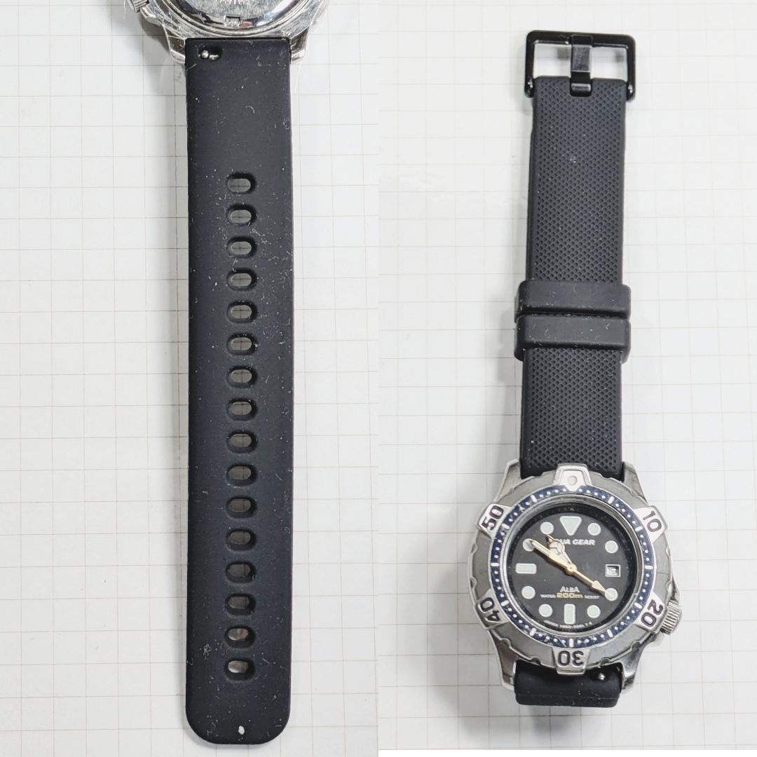 Seiko ALBA AQUA GEAR Analog Quartz Women Battery Replaced Working Item