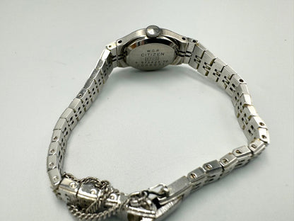Citizen 23 Jewels 6700 Analog Mechanical (Manual) Women Vintage Women'S Wristwatch Silver Dial