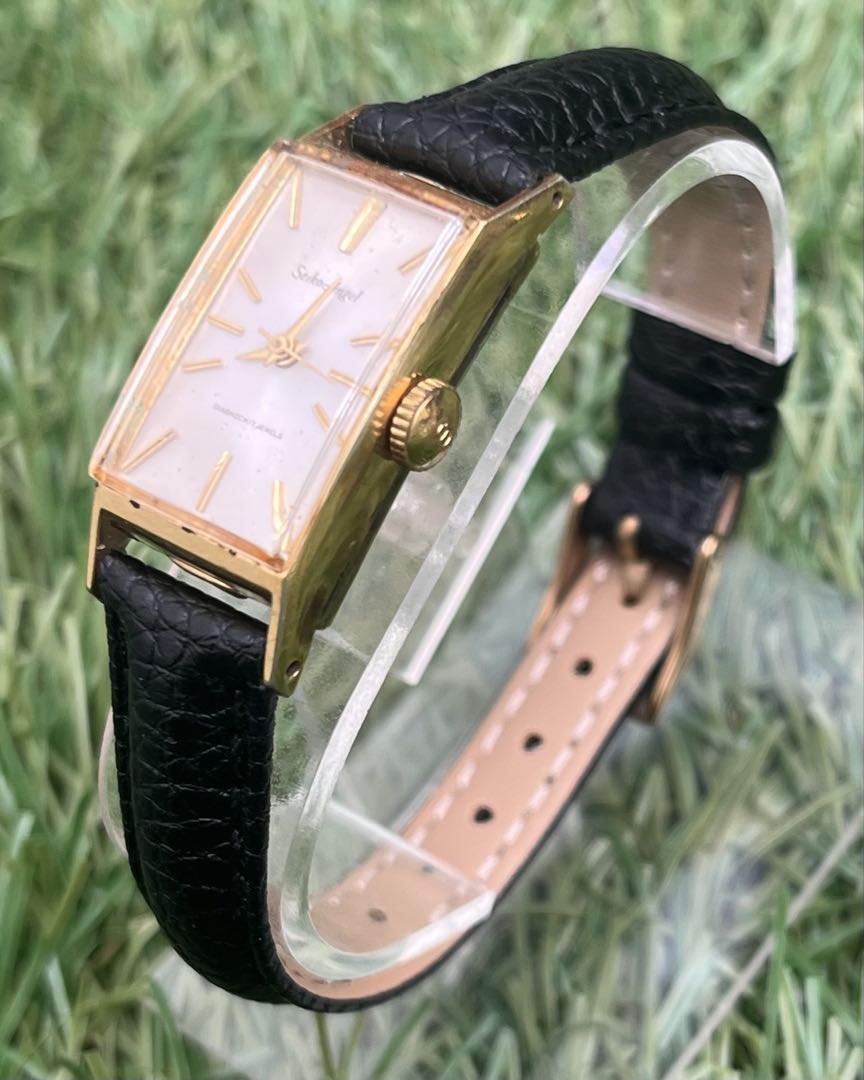 Analog Mechanical (Manual) Women Vintage Lady Seiko Manual Winding Gold Tone Watch Women'S