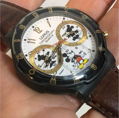 Lorus Disney Analog Quartz Men ロラス ディズニー ミッキー &ミニー Watch