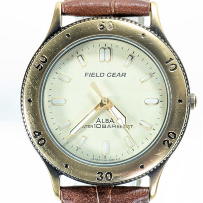 Seiko Alba Field gear Analog Quartz Men Battery Replaced Working Item