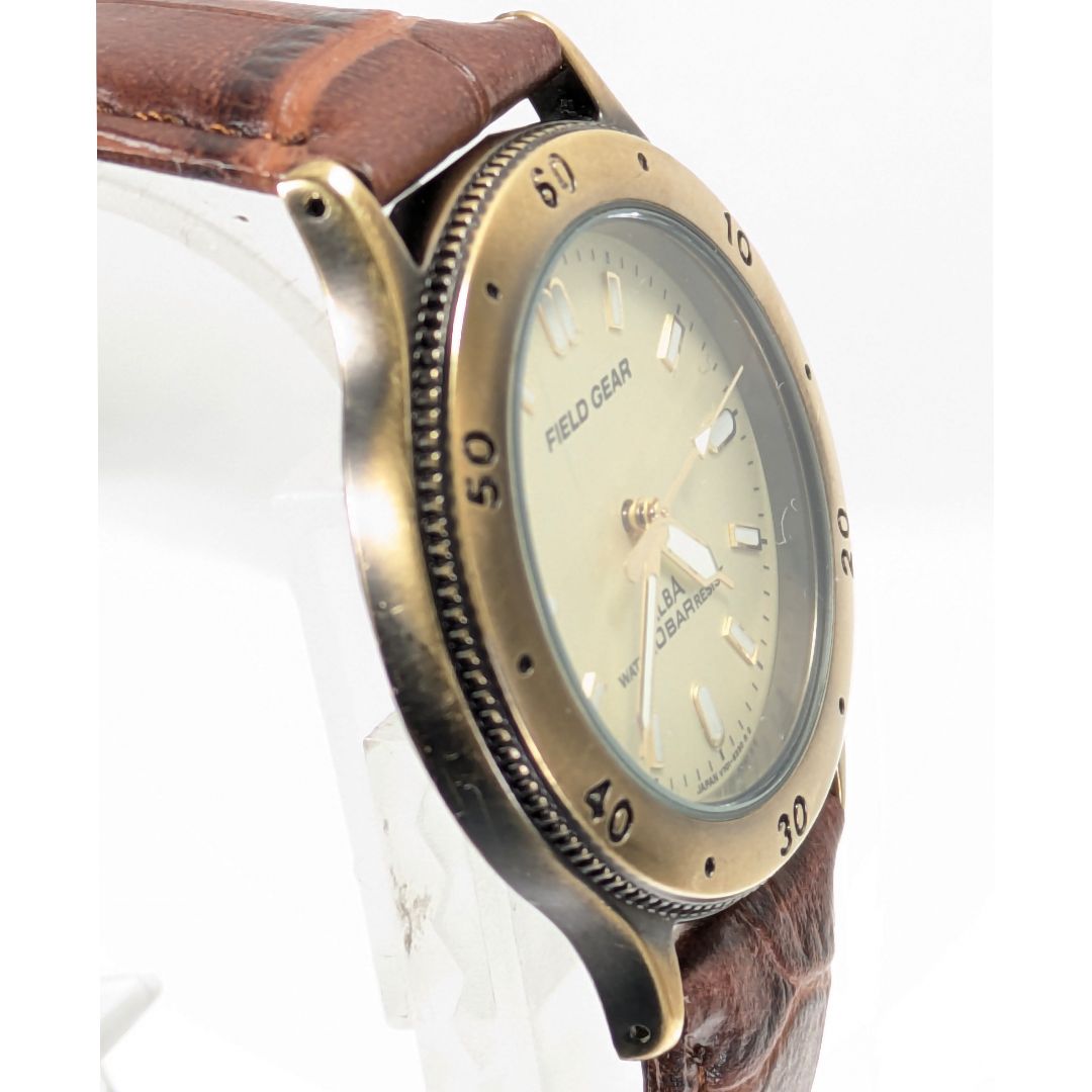 Seiko Alba Field gear Analog Quartz Men Battery Replaced Working Item