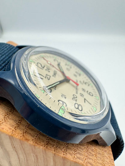 TIMEX Quartz Watch Blue Second Hand