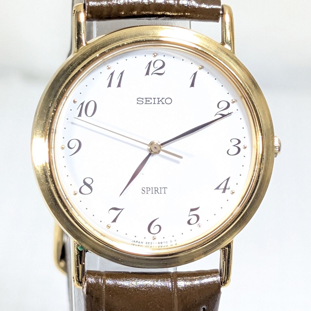 Seiko Spirit Analog Quartz Men Battery & Band Replaced Working Item