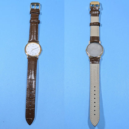 Seiko Spirit Analog Quartz Men Battery & Band Replaced Working Item
