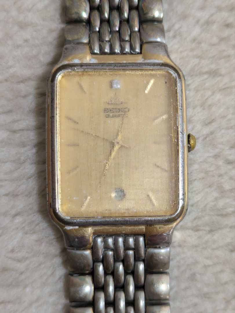 Seiko Analog Quartz Men Stainless Steel Square Watch