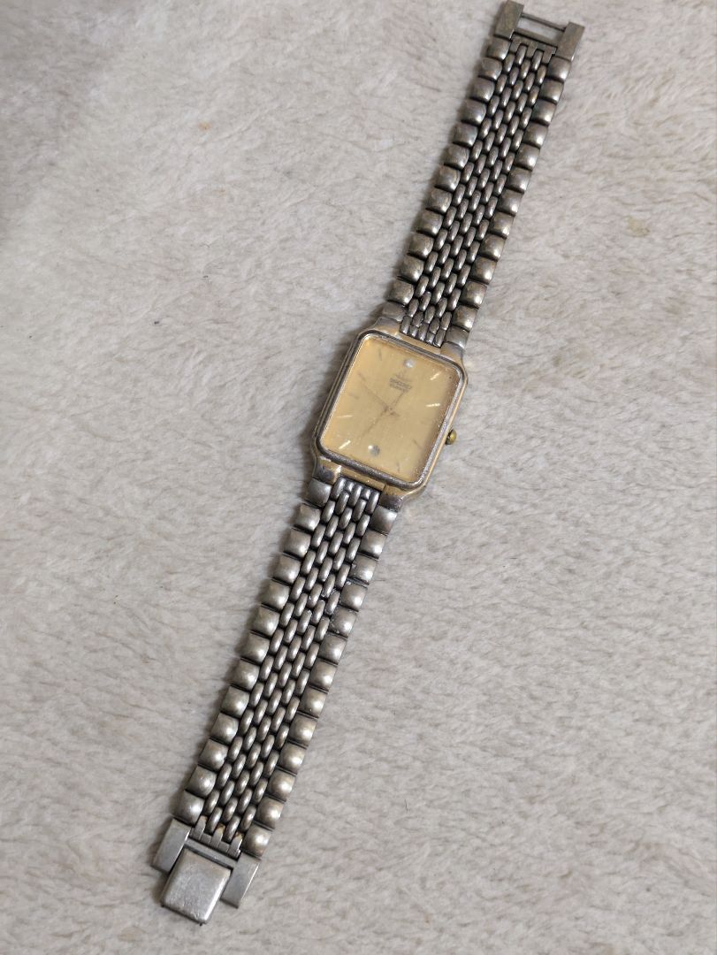 Seiko Analog Quartz Men Stainless Steel Square Watch