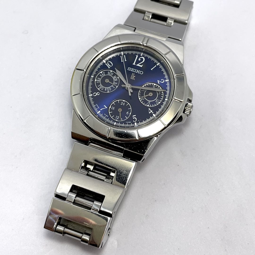 Seiko lk/lukia Analog Quartz Women Lukia Day-Date Blue Dial Silver