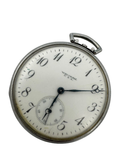 WALTHAM Mechanical Pocket Watch 17 Jewels Manual Winding FOR PARTS