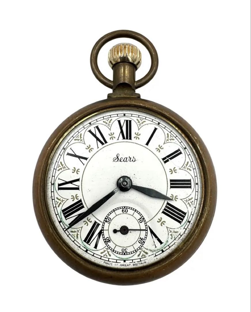 Sears Analog Mechanical (Manual) Men Pocket Watch Manual Winding For Parts