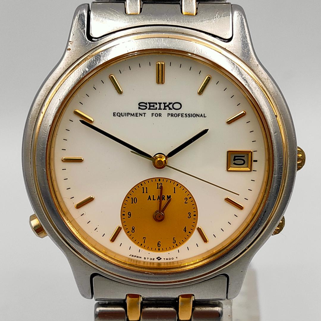 Seiko Five 5T32-7A00 Analog Quartz Men Menwatch Operation Unconfirmed B10621 For Parts / Junk