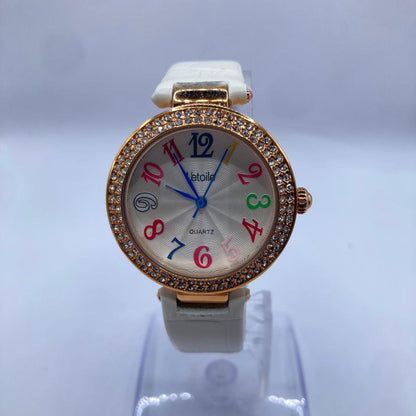 Letoile Analog Quartz Women Watch Rhinestone Bezel