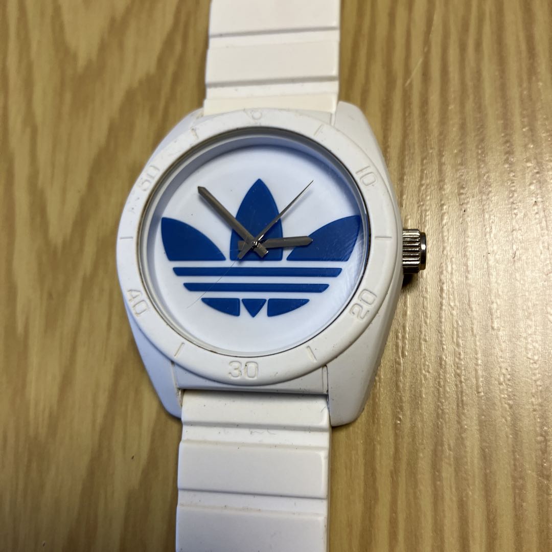 Adidas ADH2921 Analog Quartz Unisex Adults White Blue Wristwatch