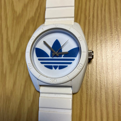 Adidas ADH2921 Analog Quartz Unisex Adults White Blue Wristwatch