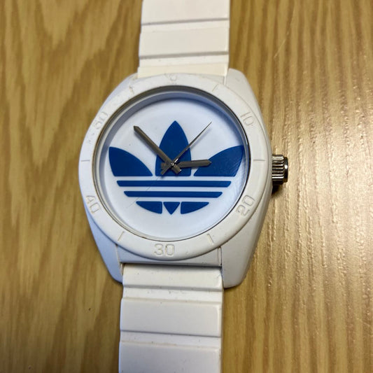 Adidas ADH2921 Analog Quartz Unisex Adults White Blue Wristwatch