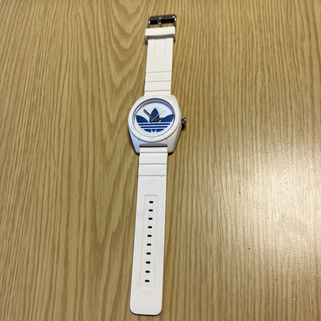 Adidas ADH2921 Analog Quartz Unisex Adults White Blue Wristwatch