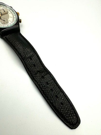 Swatch Colossal 305 Analog Quartz Unisex Adults Vintage Wristwatch 37Mm Black Dial Swiss Made