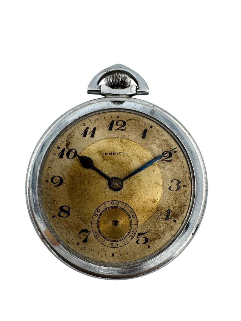 Seikosha Empire Analog Mechanical (Manual) Unisex Adults Pocket Watch Manual 44Mm For Parts As-Is No Crystal