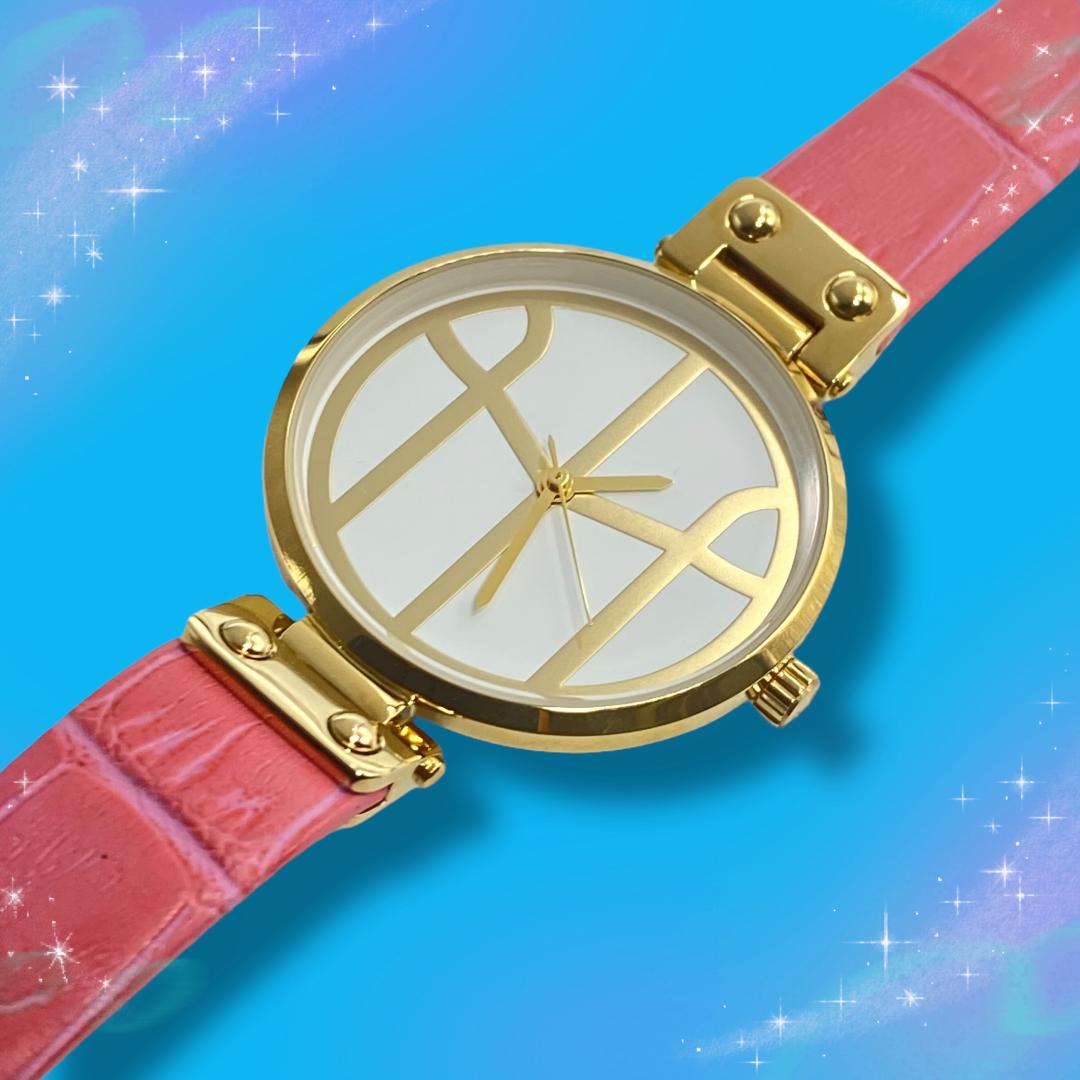 Mockberg Analog Quartz Women X Tsugumi Watarai Collaboration Watch Pink Strap Excellent Condition