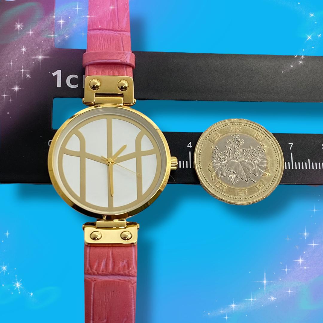 Mockberg Analog Quartz Women X Tsugumi Watarai Collaboration Watch Pink Strap Excellent Condition